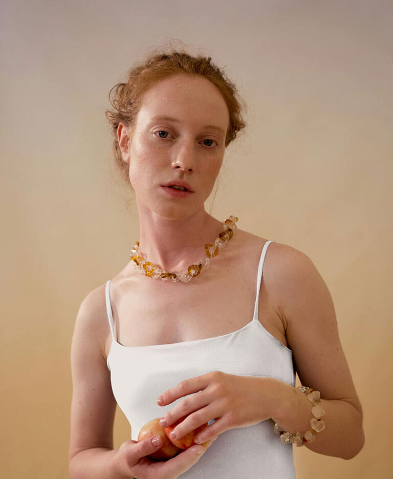 Amber Acrylic Chunky Chain – Chunky Chain Necklace & Bracelet Set