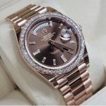 Rolex Chocolate Diamond Watch - Rolex Day-Date Chocolate Dial